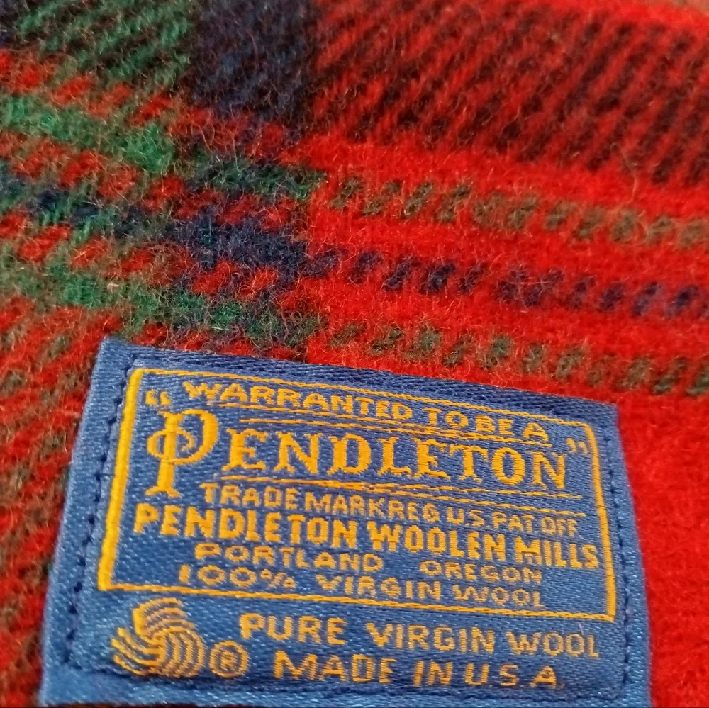 Pendleton Vintage Wool Blanket Made in USA *HOLES*